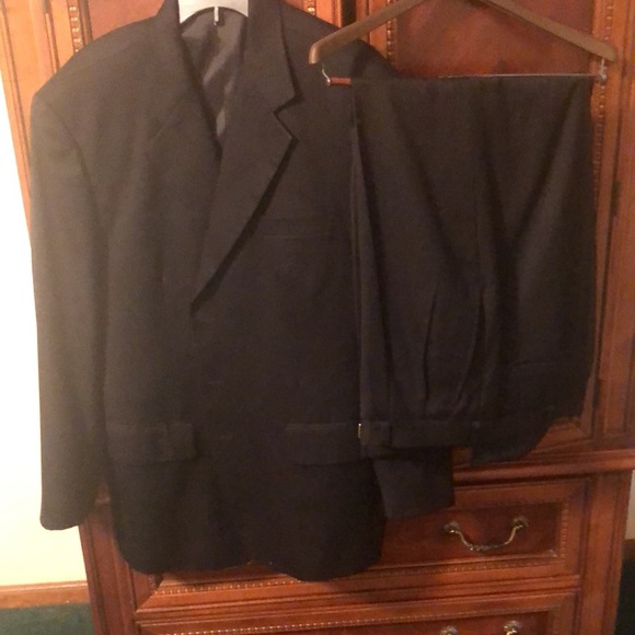 2 custom made men’s suits size 40R with 3 shirts - Picture 2 of 4